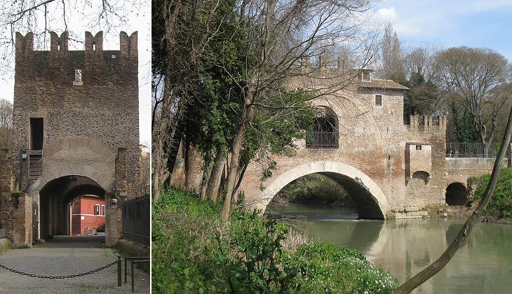 Ponte medievale Nomentano con torre di guardia